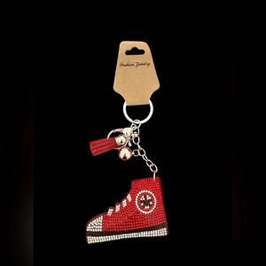 🚨sold🚨Red Rhinestone Sneaker Keychain
